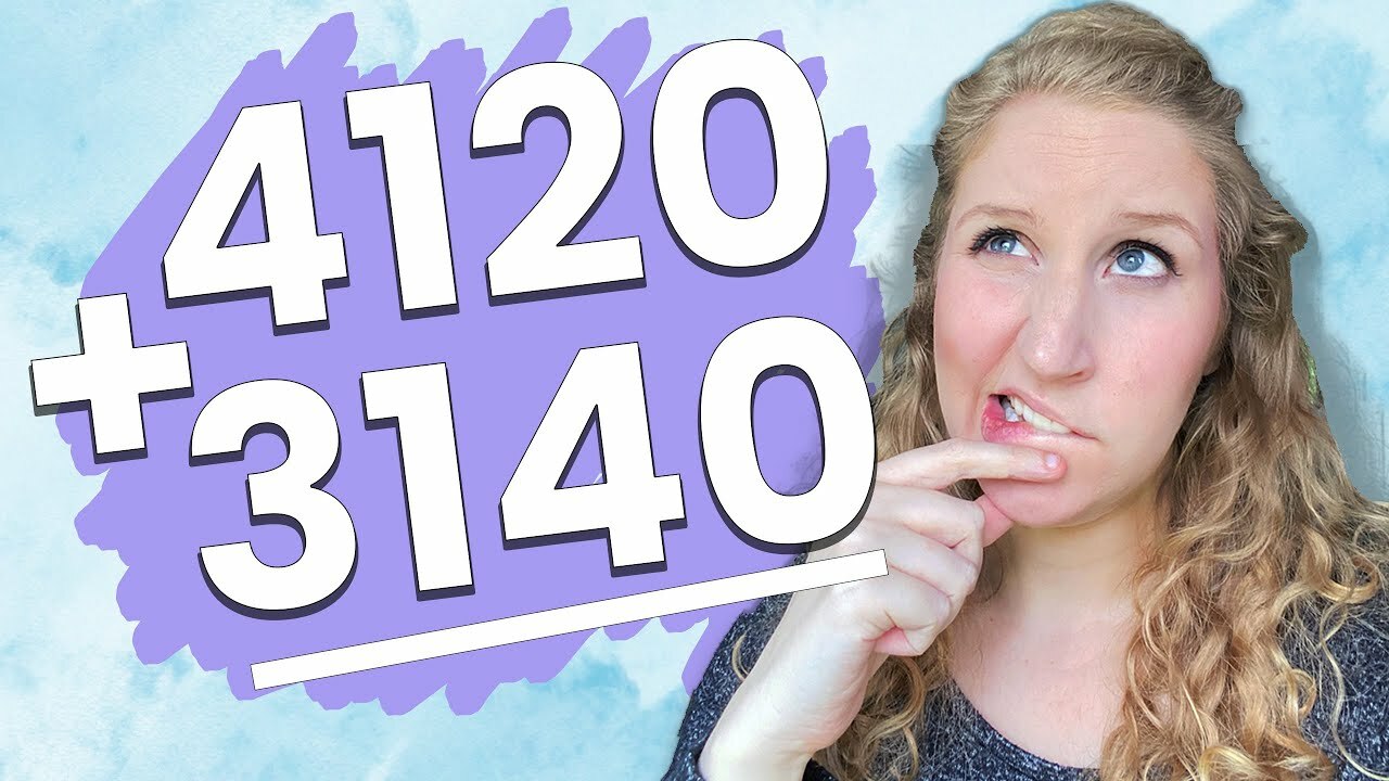 Adding large numbers multi digit addition maths